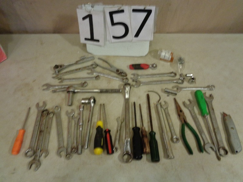 lot 157 image: Assorted Wrenches, Tools, and More