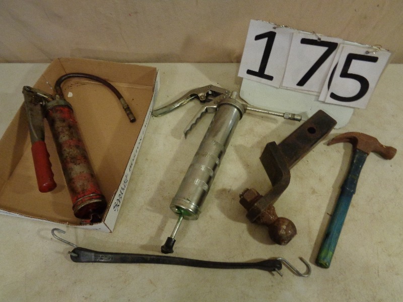lot 175 image: 2 Grease Guns, Hitch, and More