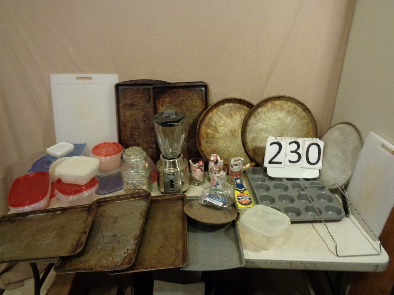lot 230 image: Oster Blender, Pans, and More
