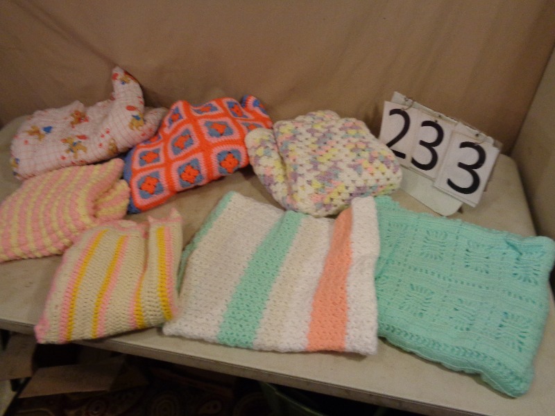 lot 233 image: Crocheted Baby Blankets
