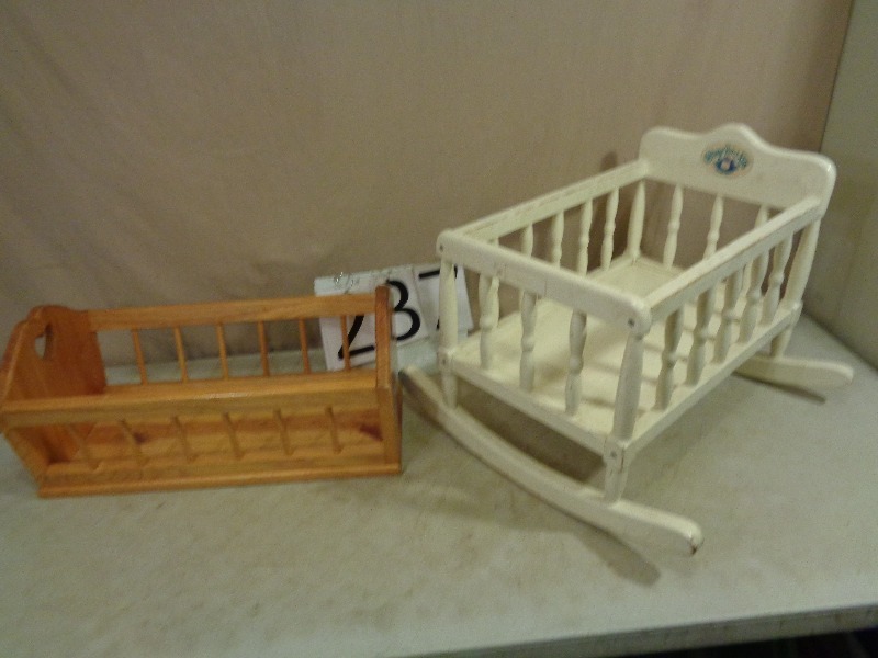lot 237 image: 2 Wood Rocker Crib