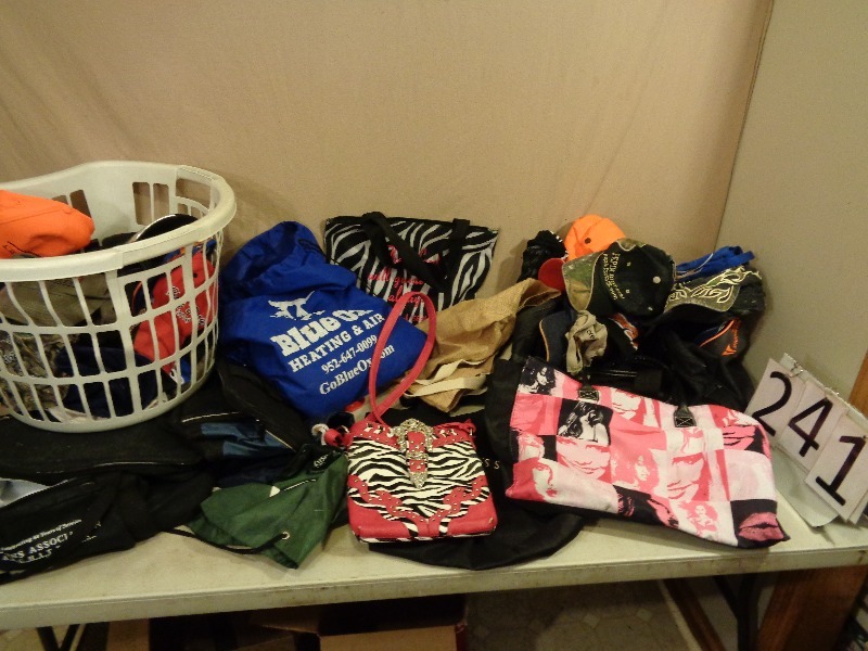 lot 241 image: Assorted Bags, Hats, and More