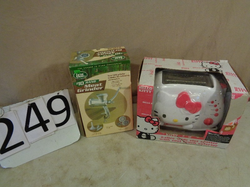 lot 249 image: Meat Grinder and New Hello Kitty Toaster