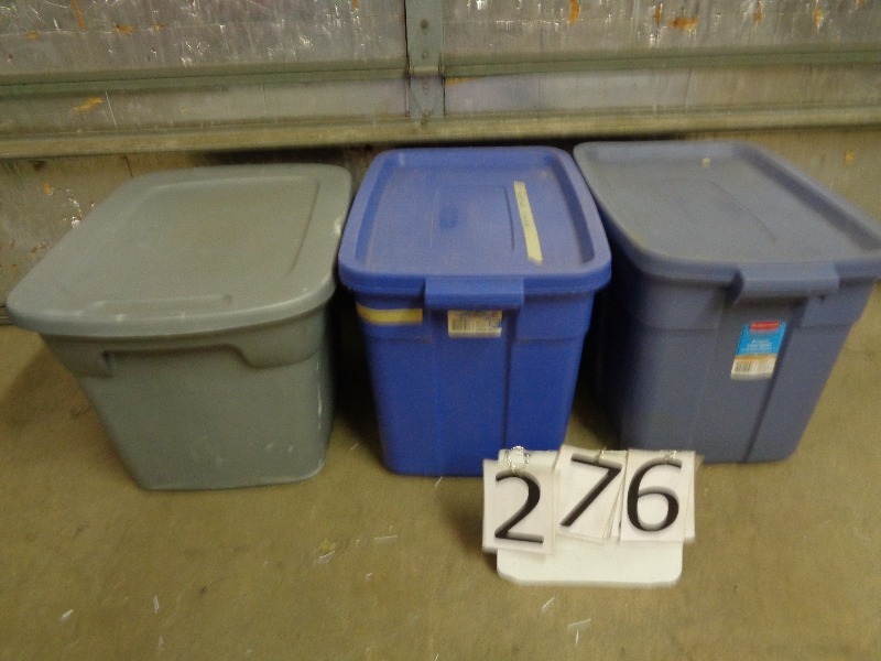 lot 276 image: 3 Totes with Lids