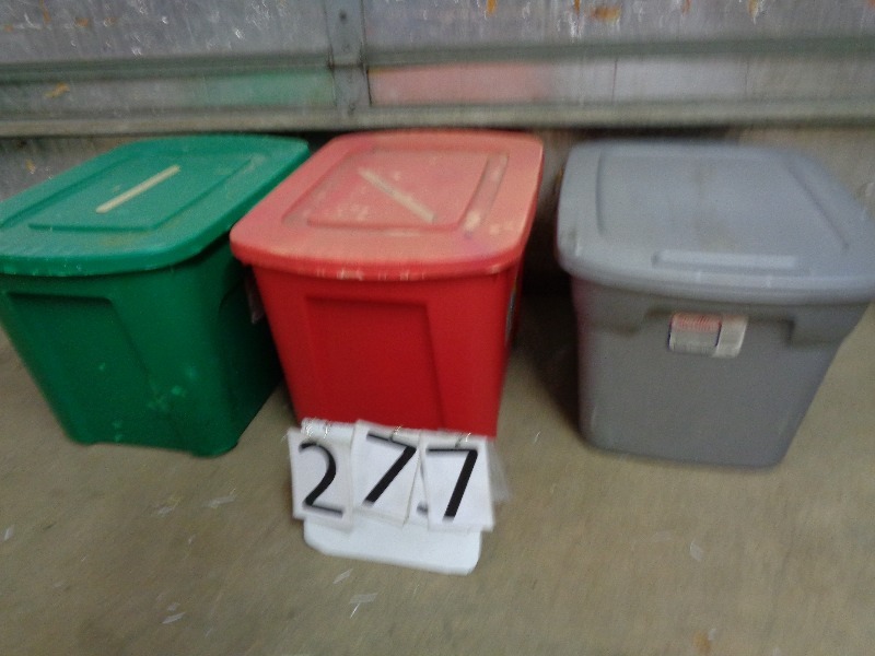 lot 277 image: 3 Totes with Lids