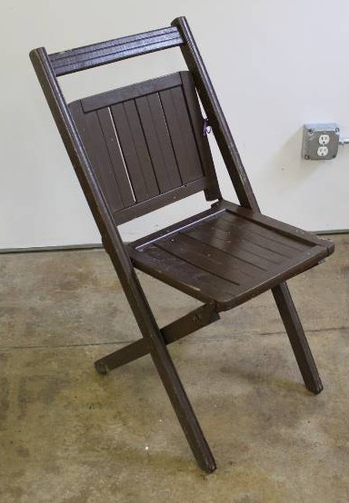 Brown Wood Folding Chair...