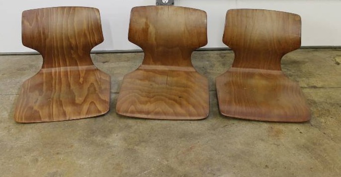 Set of Three (3) Shell Chair Seats-...