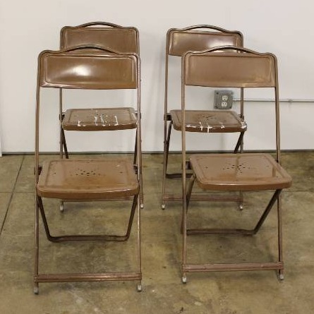 Set of Four(4) Vintage Steel Foldin...
