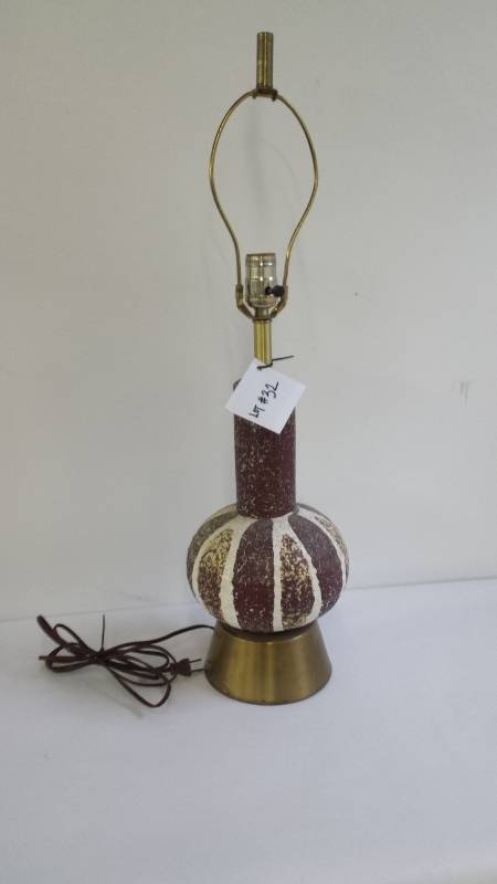 Mid Century Brown and Cream Ceramic...