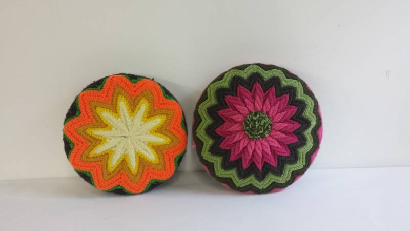 Set of (2) Knitted Pillows...