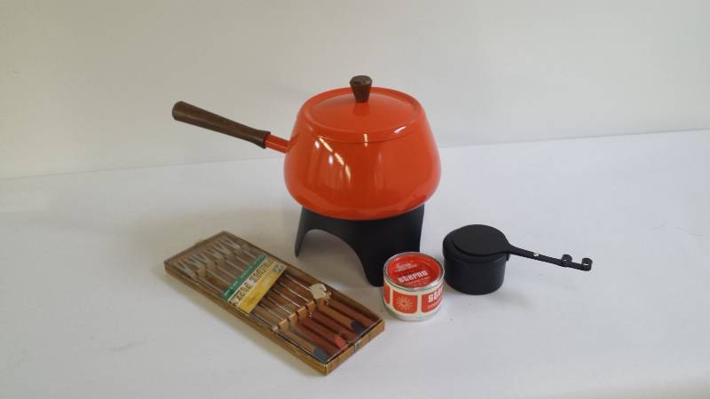 Mid Century Brand New Fondue Set an...