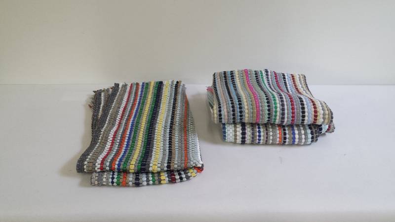 Set of Three(3) Rag Rugs 19 wide x...