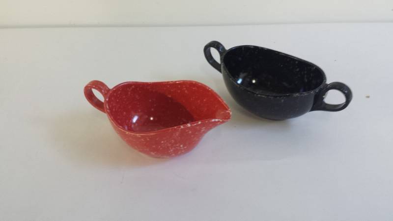 Vintage Speckled Red and Black Melm...