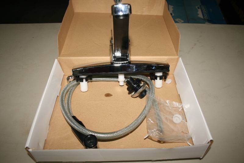 Chrome Finish Faucet with Spray Handle