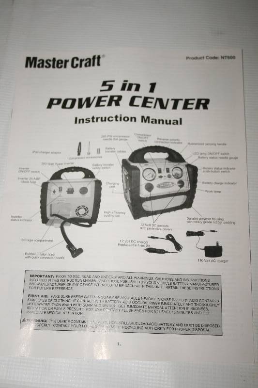 MasterCraft 5 in 1 power center