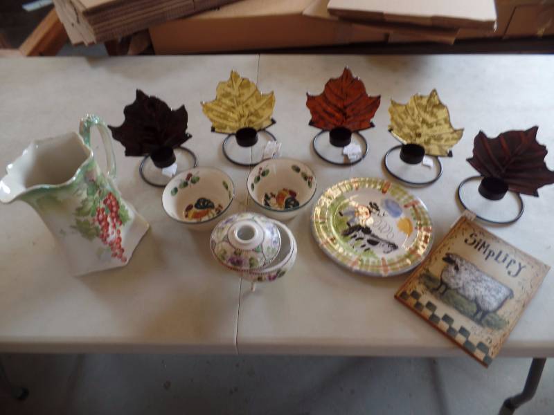 Candle Holders and Dishes
