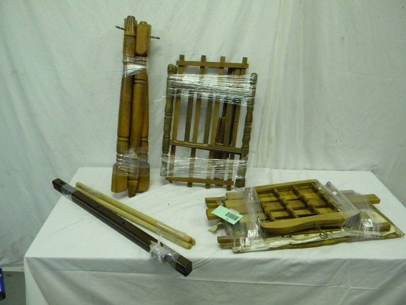 lot 195 image: Lof of table legs and spindles