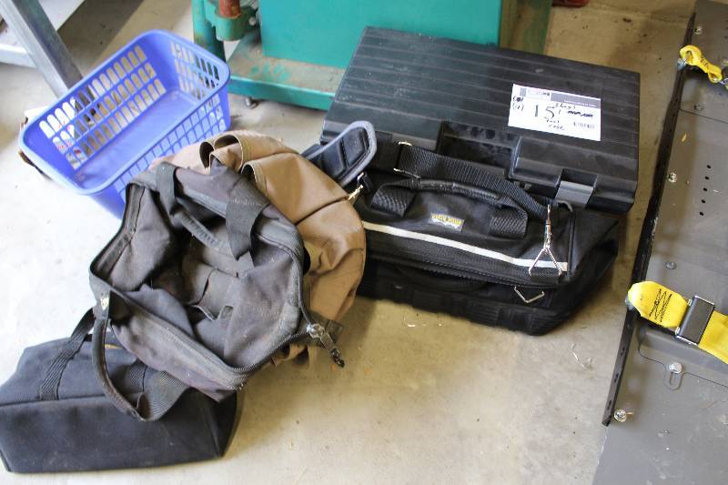 lot 15 image: Lot of (4) Including Bags wStraps, app. 3 ct Hard Case wHandle.