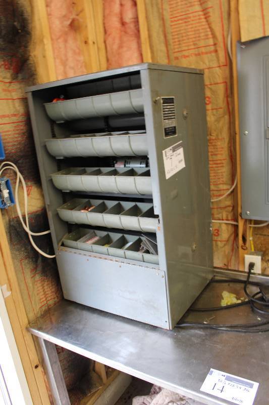 lot 7 image: Roto Sembly Rotating Parts Storage System Serial No. 395321 Series 404 60Hz115V1Phase Shelf Capacity 10#,  Includes Contents 16.5 x 21 x 35.