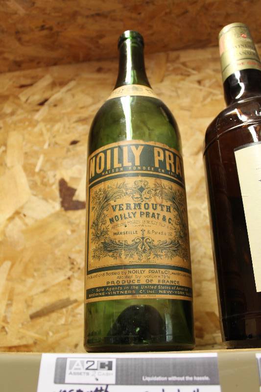 lot 43 image: Vintage Collectible Bottle of Noilly Prat Vermouth 20 Tall.