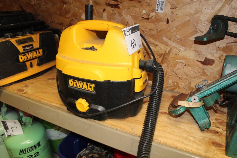 lot 69 image: DeWalt Heavy Duty 2Gal CordlessCorded WetDry Vacuum.