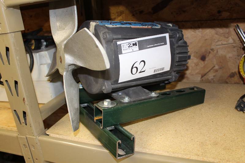 lot 62 image: Dayton Electric Motor For Hazardous Locations wFan Attachment.  Explosion Proof Casing.