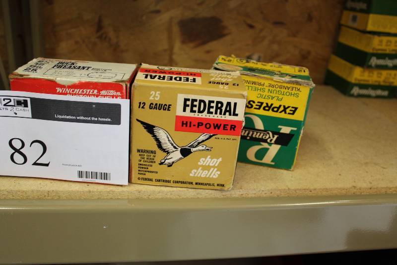 lot 82 image: Box Lot of (3) 12 Gauge Shotgun Shells.