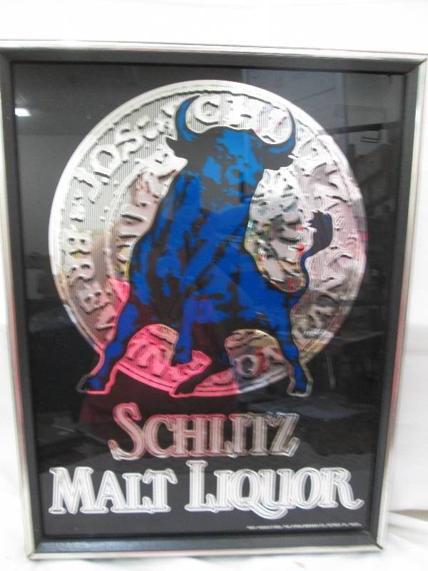 45 Schlitz malt liquor mirror with ...