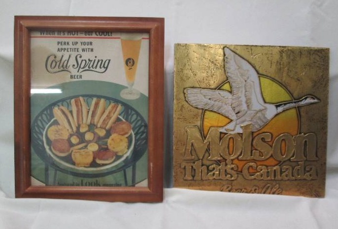 Cold spring beer picture and Molson...