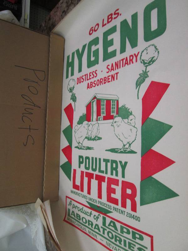 60 lbs Hygeno poultry litter...