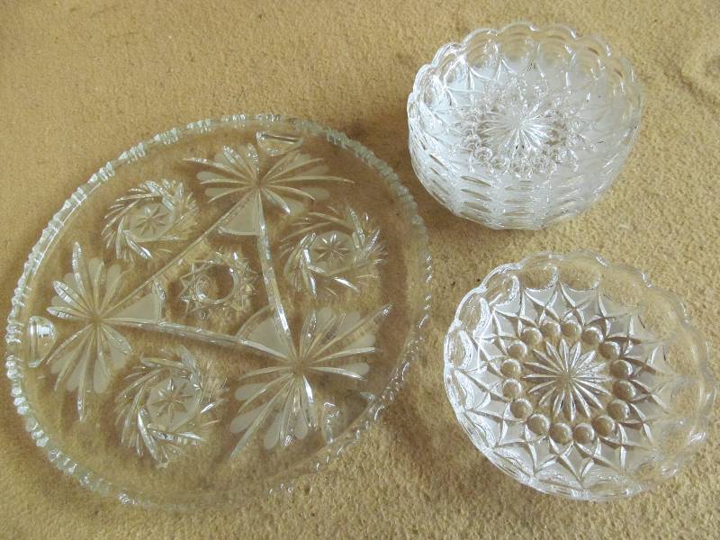 serving tray, dessert plates
