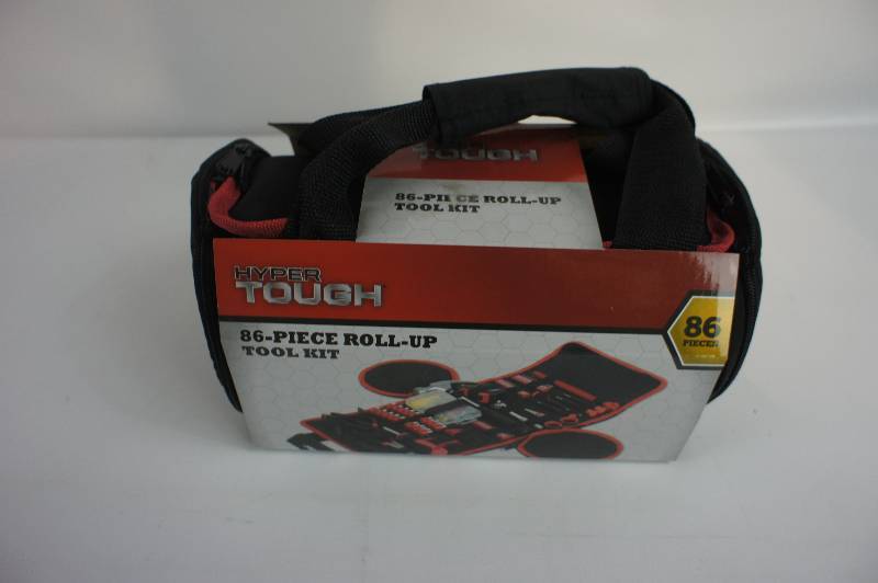 Hyper Tough 86 Piece Roll Up Tool Kit - RedBlack