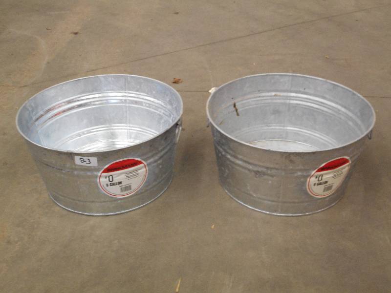 lot 23 image: (2) Brinkmann 9-Gallon Galvanized W...