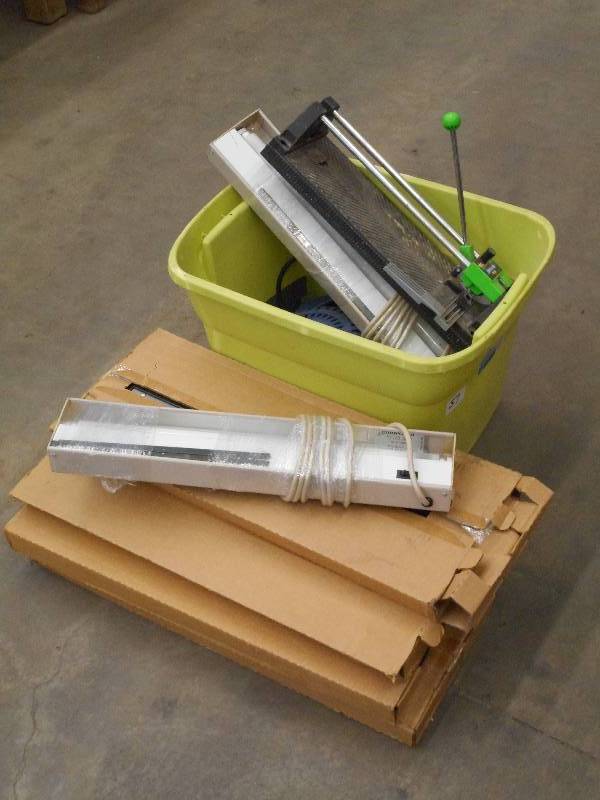 lot 57 image: Lot Of (6) 24 Shop Lights, Tile Cu...