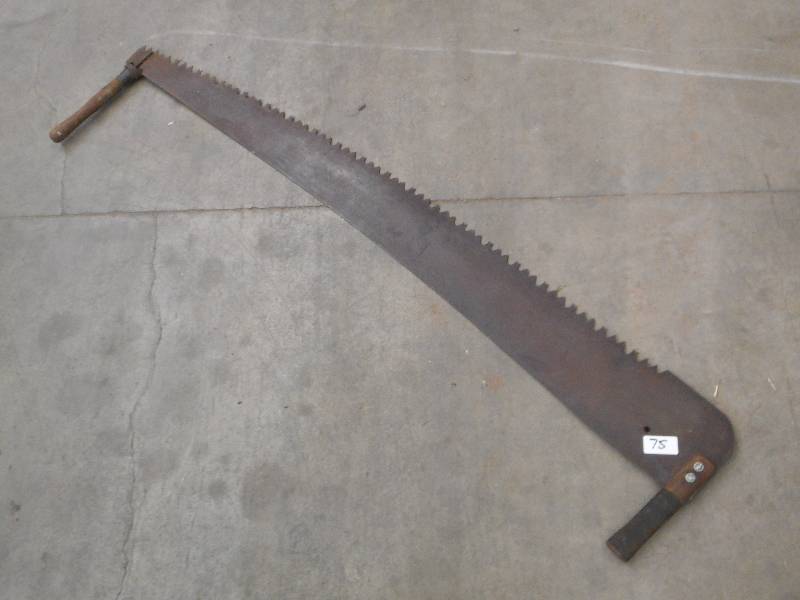lot 75 image: Antique 2-Man 6ft Wood Saw ...