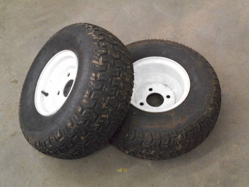 lot 121 image: (2) Turf Pro 18x7.50 Tires On 4-Lug...