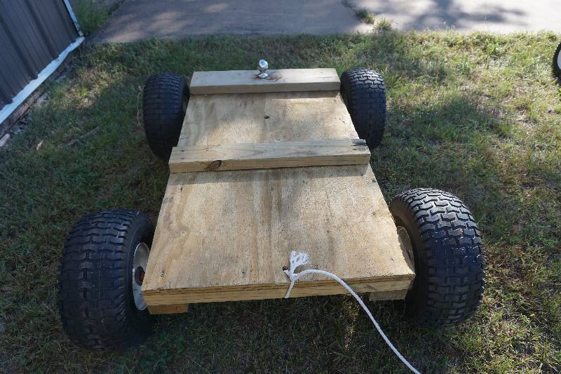 lot 26 image: Home Made 4 Wheel Utility DockTrailer Moving Dolly