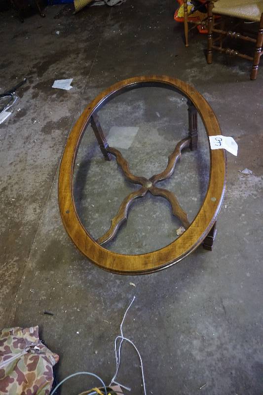 lot 40 image: Glass Top Coffee Table