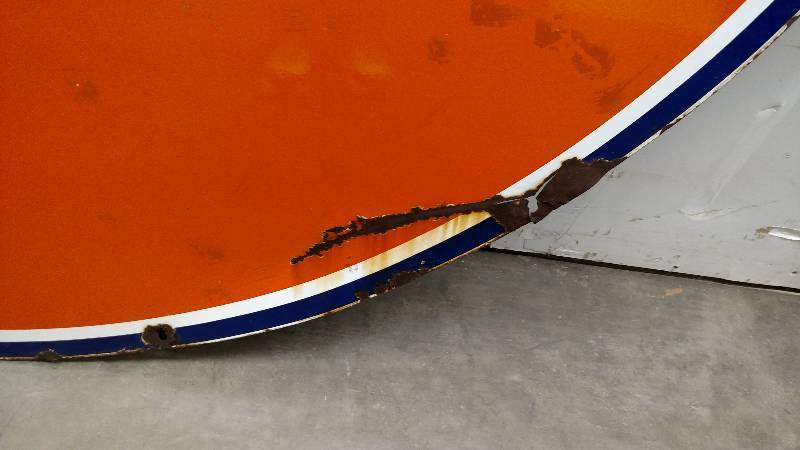 Gulf Oil Porcelain Sign, 73 Top To...