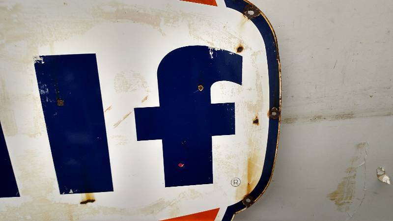 Gulf Oil Porcelain Sign, 73 Top To...