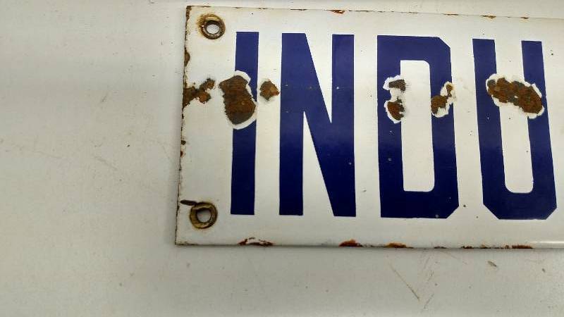 Industrial Porcelain Sign, 22.25 x ...