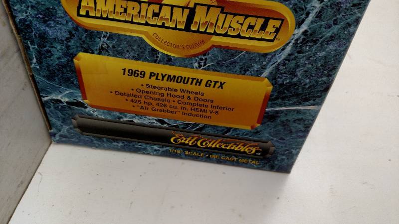 Ertl 1969 Plymouth GTX, 118 Scale...