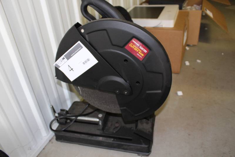 lot 4 image: 14 inch metal cut off saw with 5 new extra cut off wheels Tested and operational