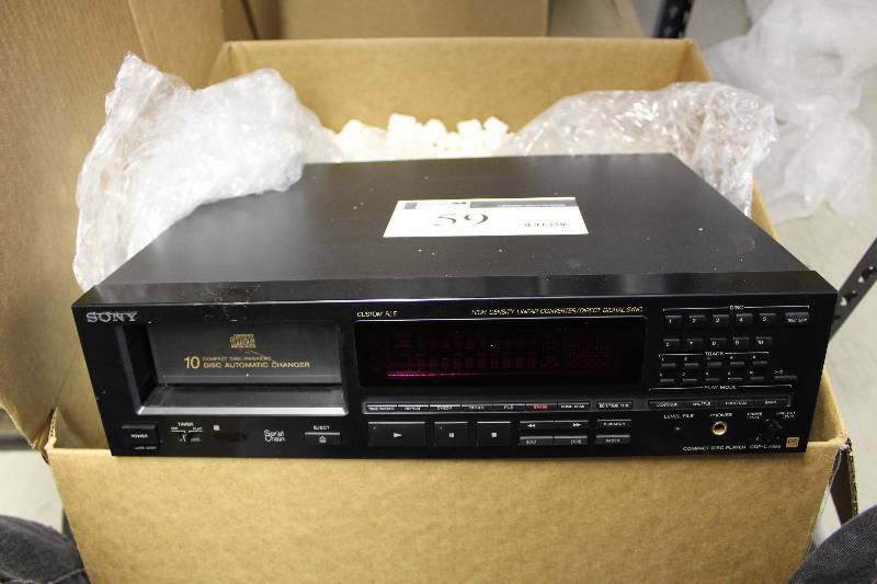 lot 59 image: Sony 10 cd player, tested and operational