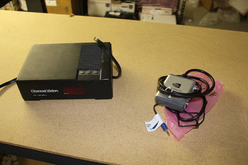 lot 112 image: Channel Vision CVT 1ubuhf-II NTSC modulator nVIDIA Personal Cinema AV Breakout Box 030-60007, tested and  operational