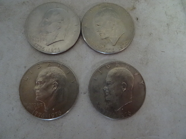 4 Eisenhower $1 Coins, Bicentennial
