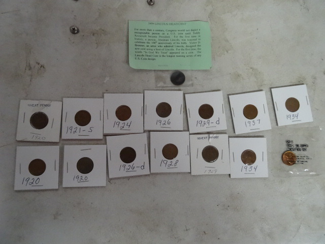 15 Wheat Pennies, 1955 S Uncirculated