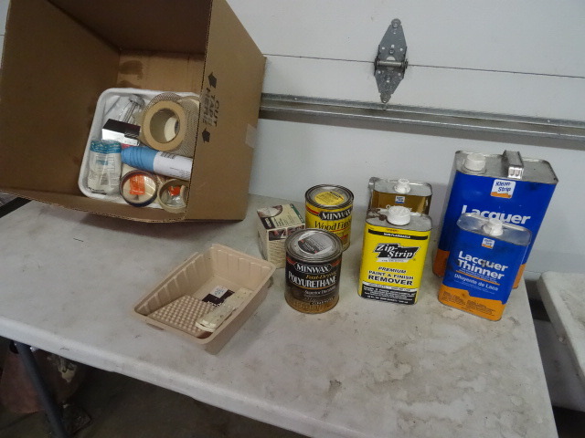 Box of Misc Paint Supplies