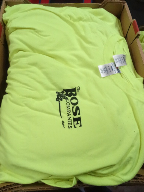 Fluorescent T Shirts. 10 XL