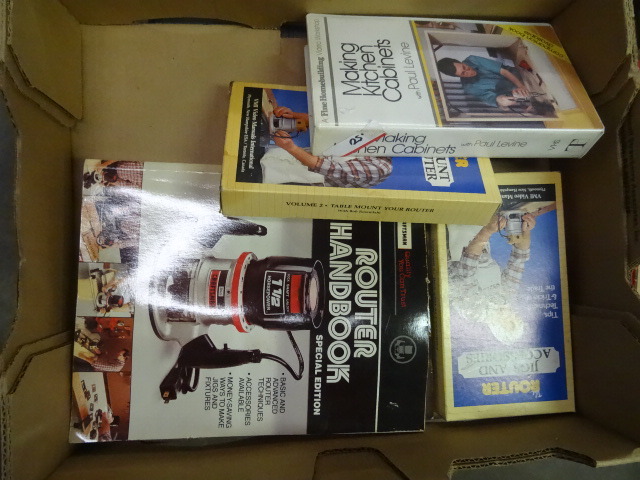 Router Book and VHS Tapes
